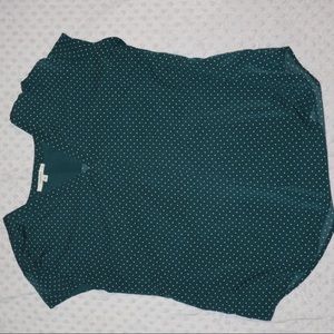 Fun2fun dress blouse - teal with white dots